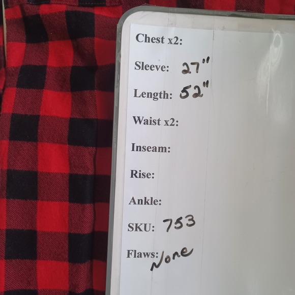 Alexander Del Rossa Unisex Medium Buffalo Plaid Cotton Robe Red Black Flannel - Picture 8 of 9